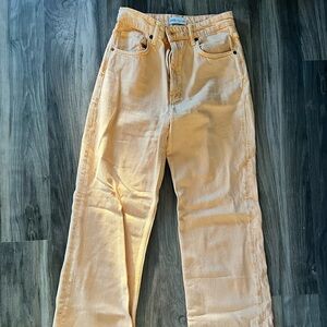pale orange zara jeans